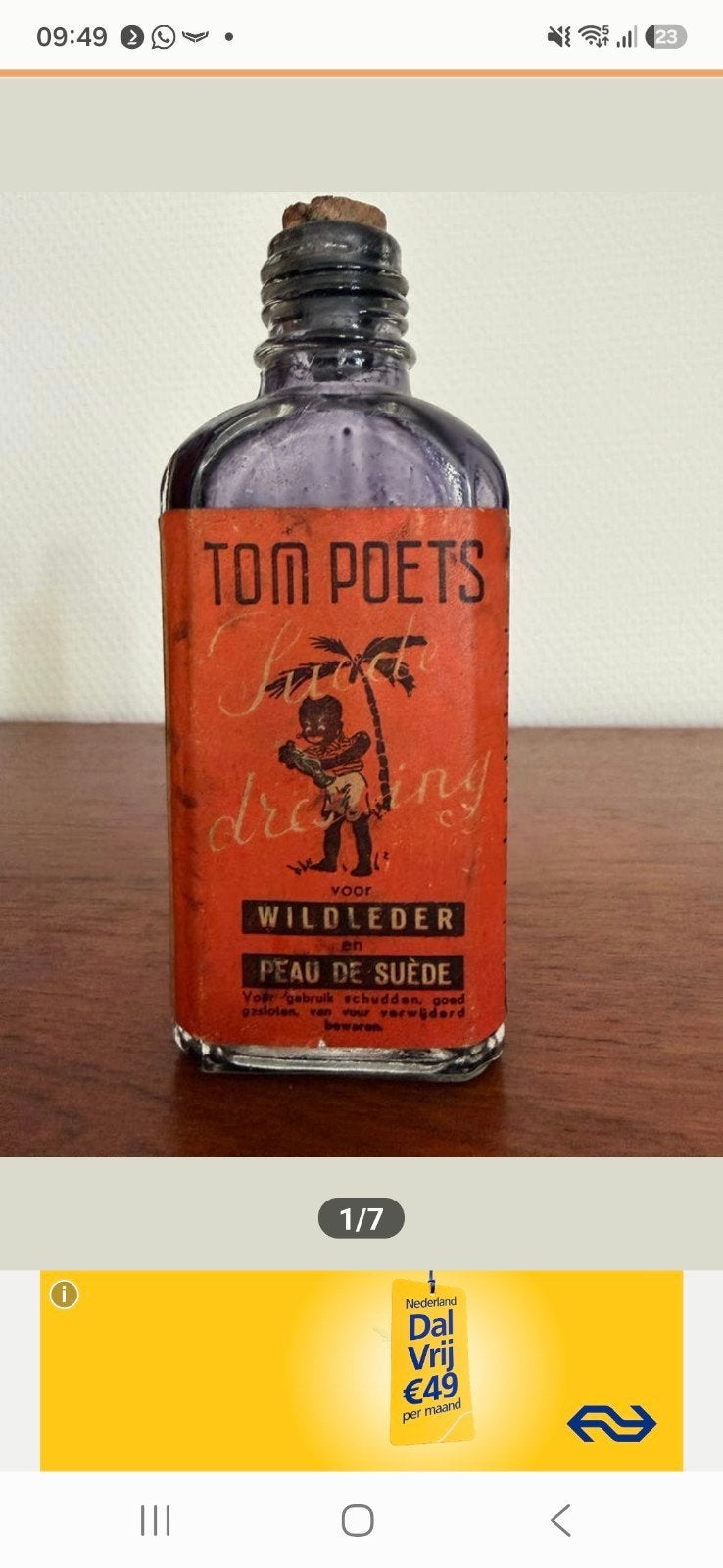 Antiek tom poets flesje. Zeer zeldzaam, Verzamelen, Ophalen