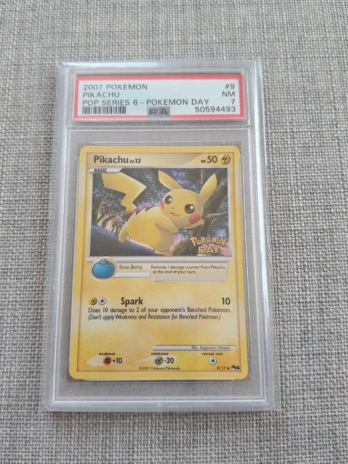 Pikachu pop series 6 pokemon day psa 7, Enlèvement ou Envoi
