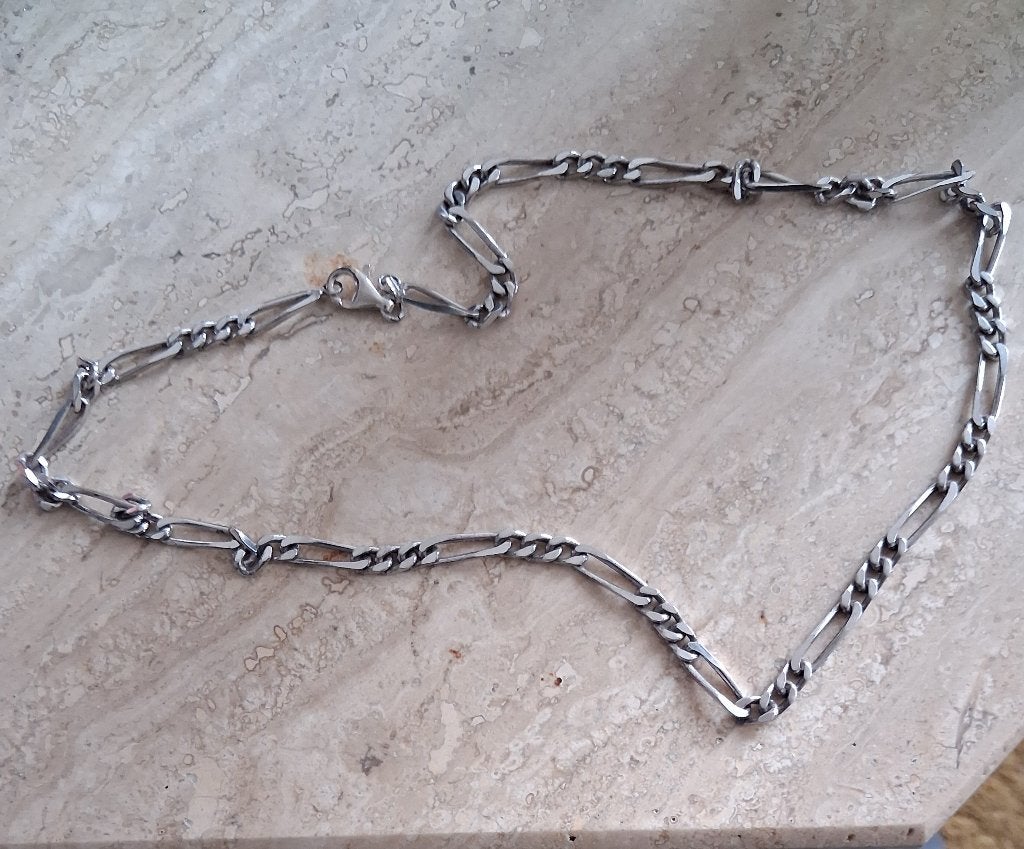 Zilveren halsketting, Bijoux, Sacs & Beauté, Colliers, Enlèvement ou Envoi, Utilisé, Argent, Argent