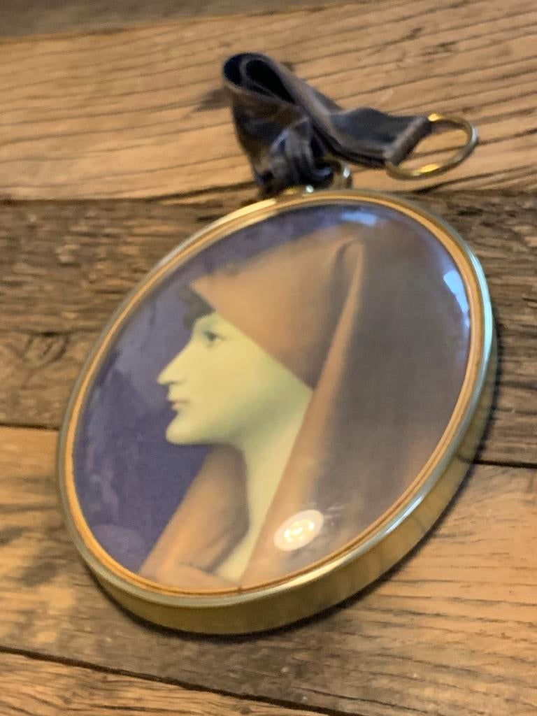 Vintage Franse katholieke heilige, portret van Sint Fabiola, Antiek en Kunst, Ophalen of Verzenden