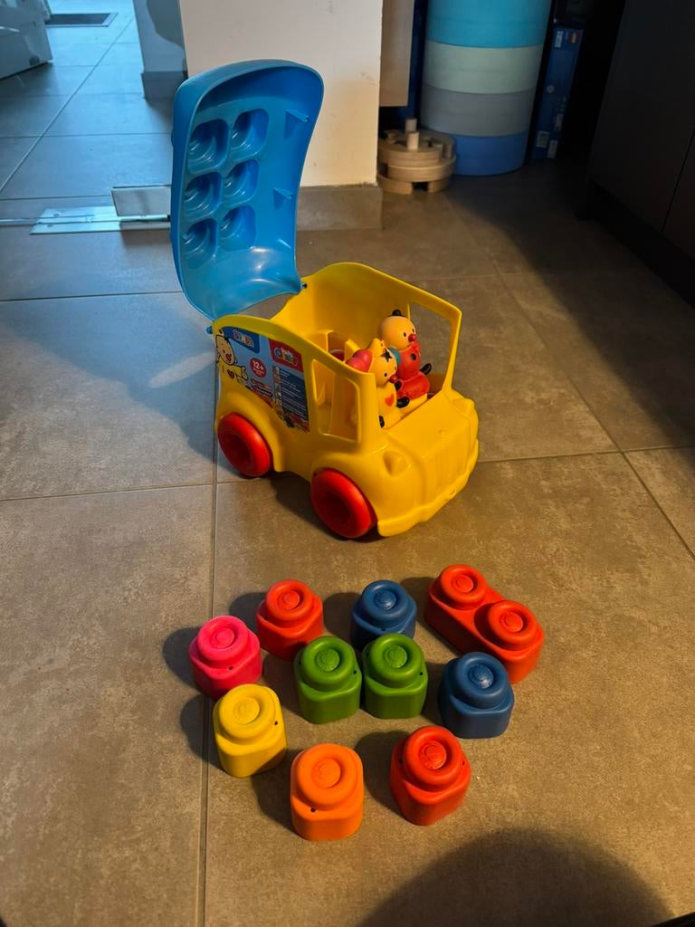 Bumba schoolbus met blokken, Kinderen en Baby's, Speelgoed | Overig, Ophalen, Gebruikt, Jongen of Meisje