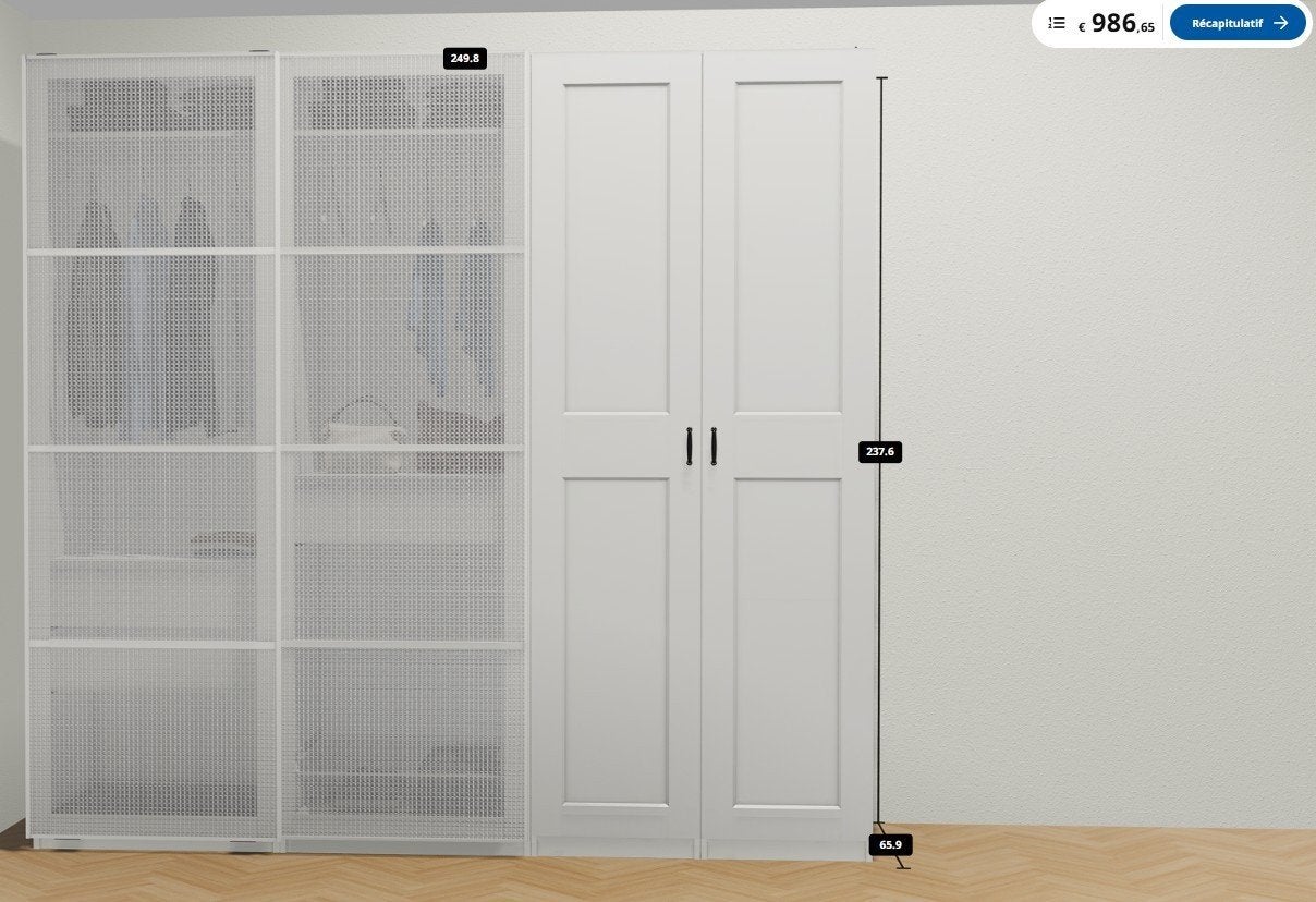 Garde robes Pax (A Waterloo), Maison & Meubles, 200 cm ou plus, Avec tiroir(s), Ikea Pax Blanc, Enlèvement