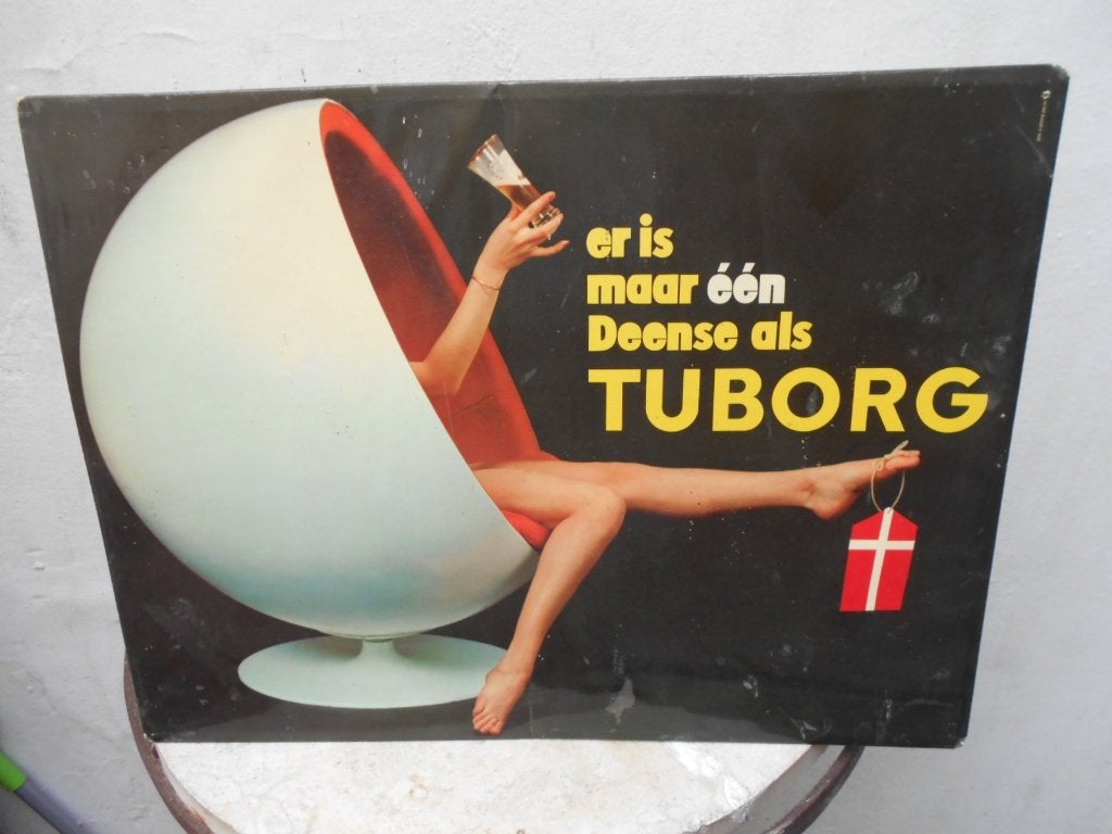 reklame plaat TUBORG  vintage, Ophalen of Verzenden