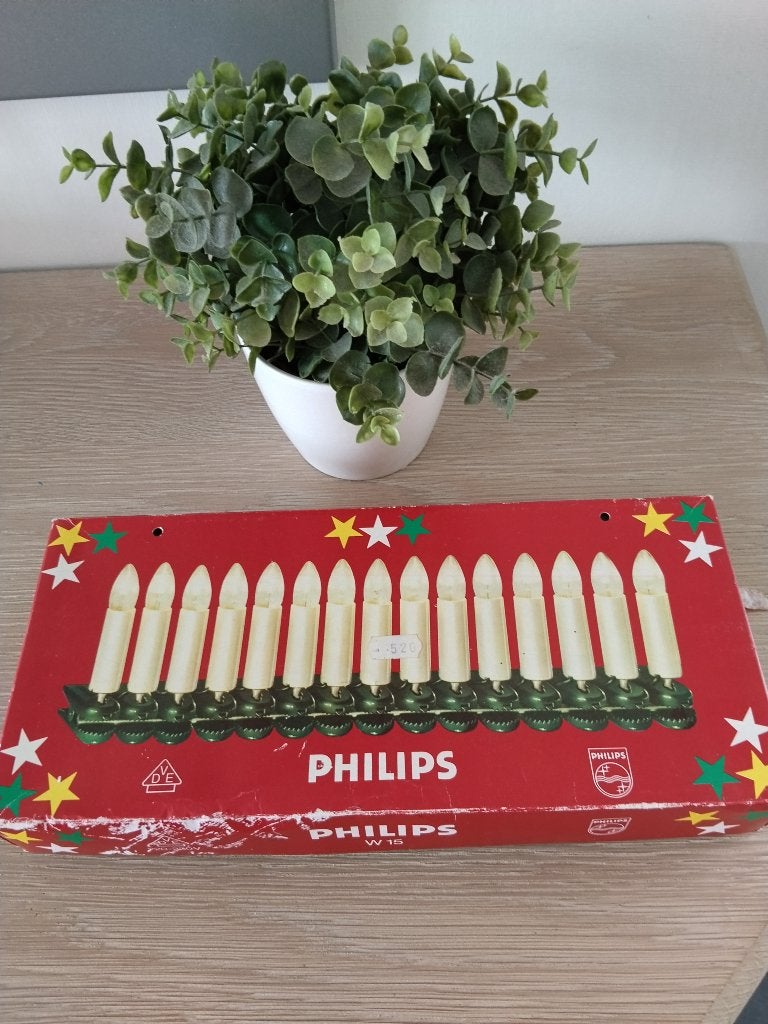 15 vintage kerstboom lampjes Philips, Diversen, Ophalen of Verzenden, Zo goed als nieuw