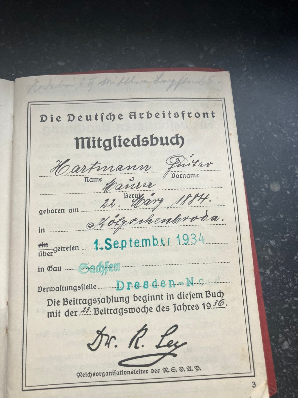 Arbeitsbuch allemand ww2, Enlèvement