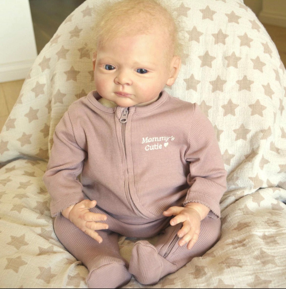 Reborn baby, Verzamelen, Poppen, Zo goed als nieuw, Pop, Levensecht of Reborn, Ophalen of Verzenden