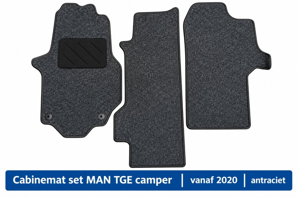 Cabinemat set MAN TGE camper vanaf 2020 | antraciet