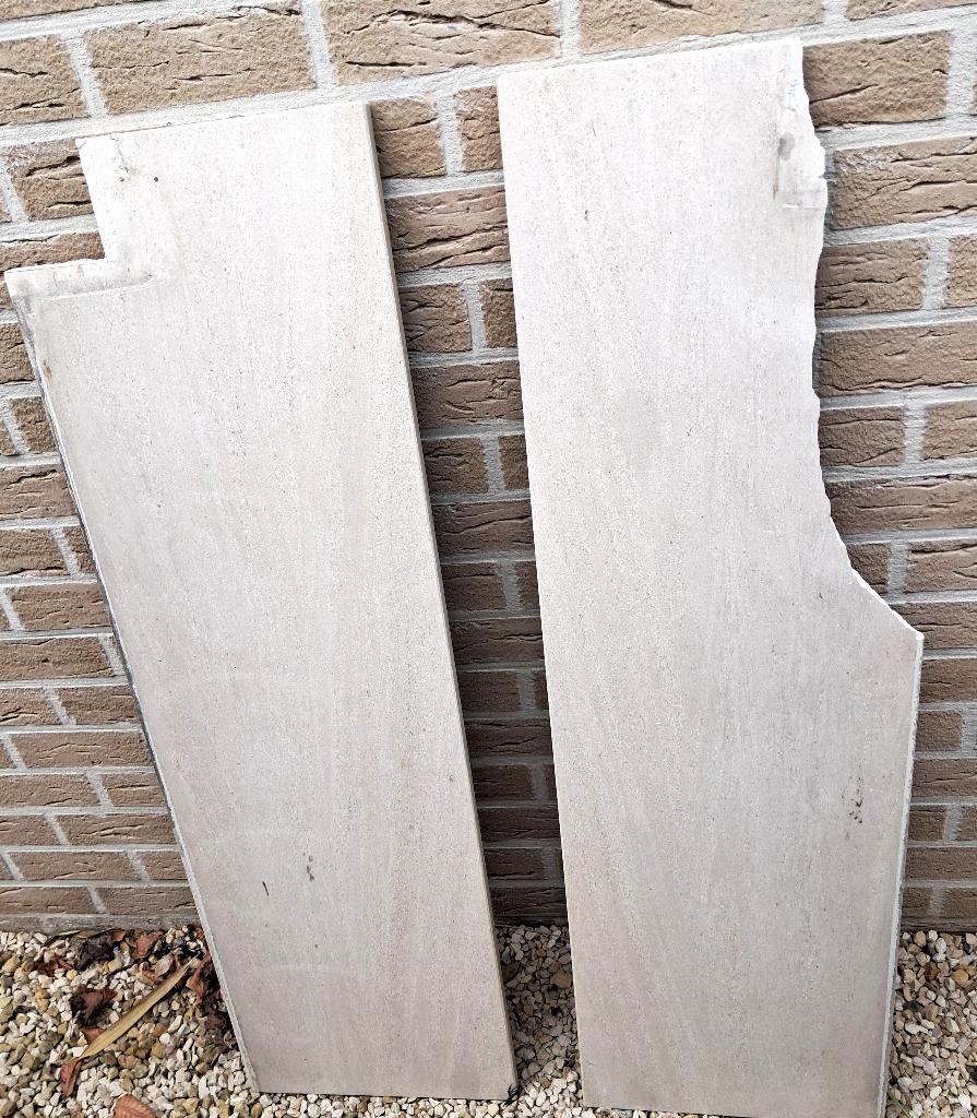 Venstertabletten in natuursteen, Doe-het-zelf en Bouw, Plinten en Afwerking, Ophalen, Gebruikt, 100 tot 150 cm, Hardsteen