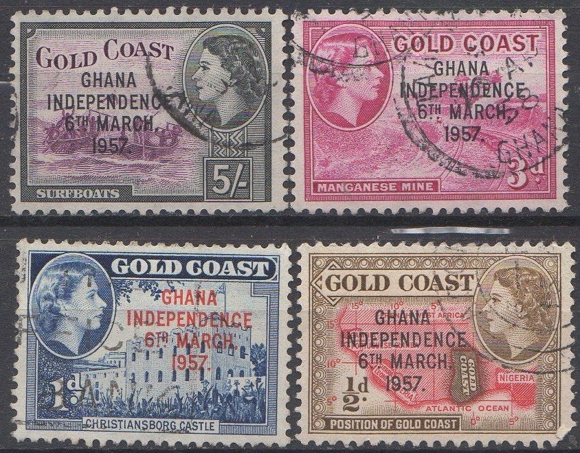 Gold Coast - Onafhankelijkheid van Ghana 6 maart 1957, Timbres & Monnaies, Timbres | Afrique, Enlèvement ou Envoi, Affranchi