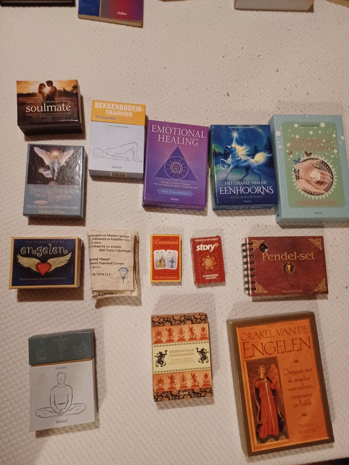 spirituele boeken en kaarten te koop, Ophalen