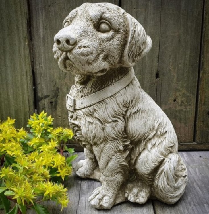 Betonnen tuinbeeld - pup retriever / labrador, Tuin en Terras, Ophalen of Verzenden, Nieuw, Beton, Dierenbeeld