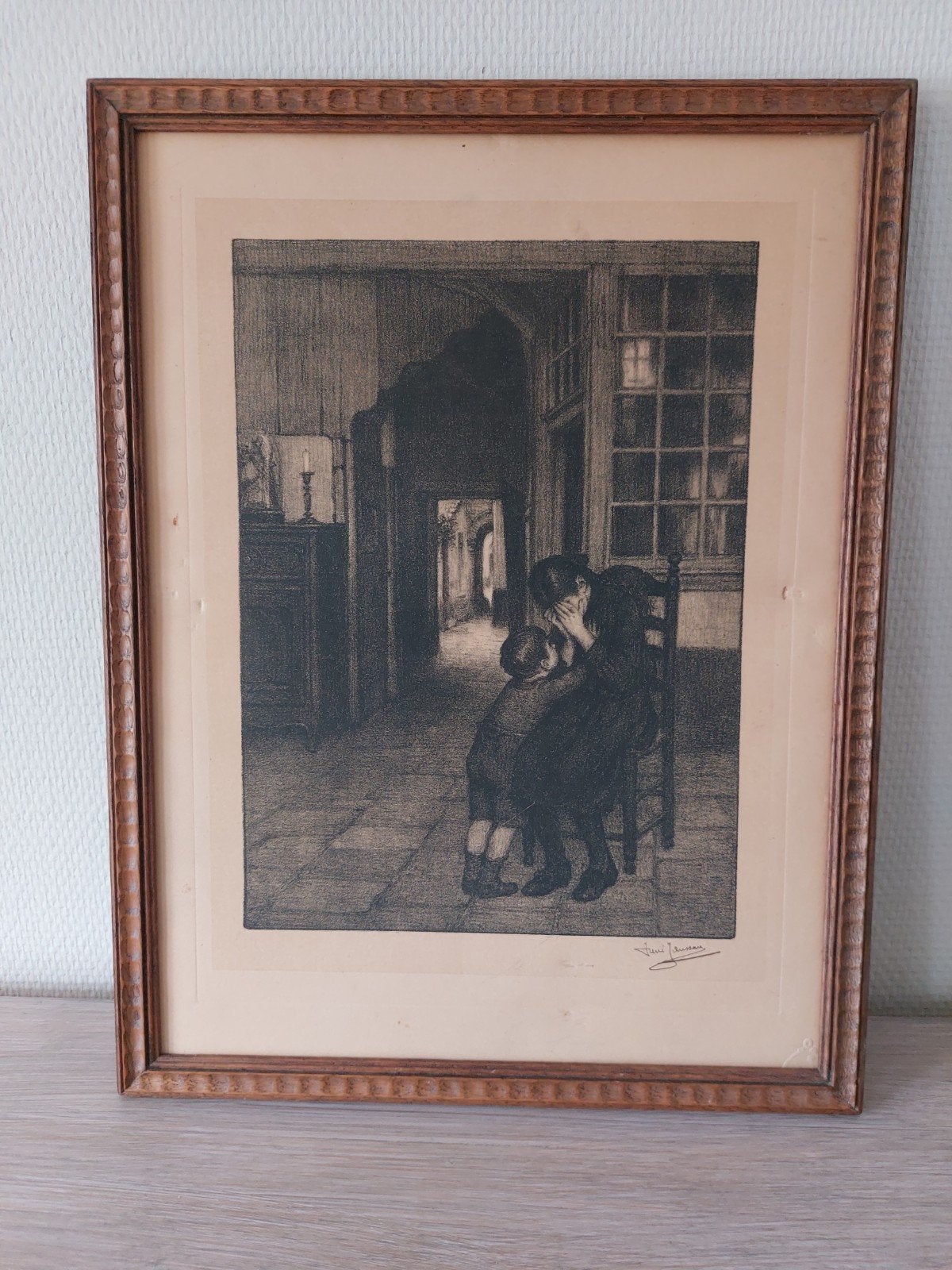 Potloodtekening van René Janssens, Overige technieken, Portret, Ophalen of Verzenden, Gesigneerd