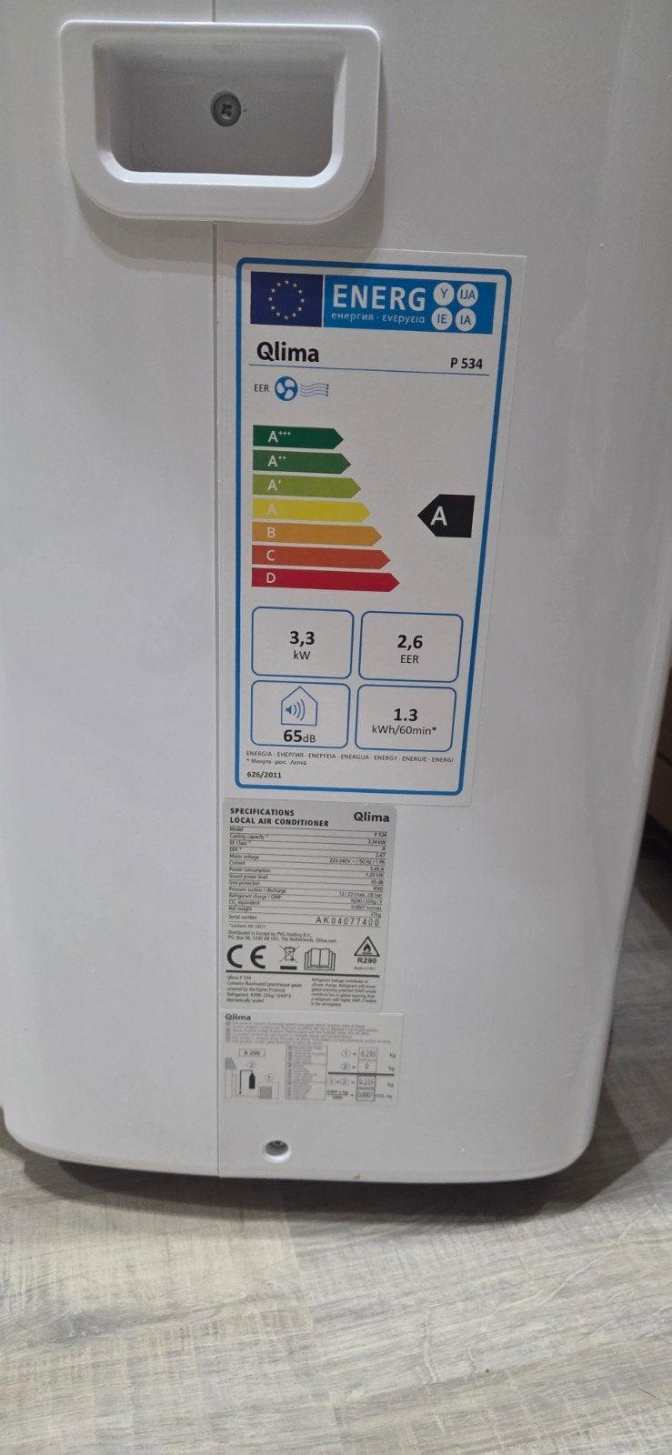 qulima mobiele airco te koop. toestel, Ophalen, Mobiele airco