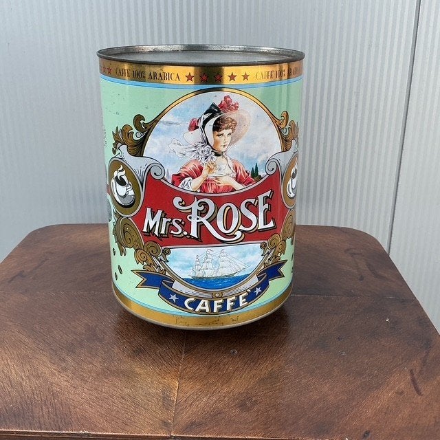 Blikken doos Mrs Rose caffe, Ophalen of Verzenden, Gebruikt