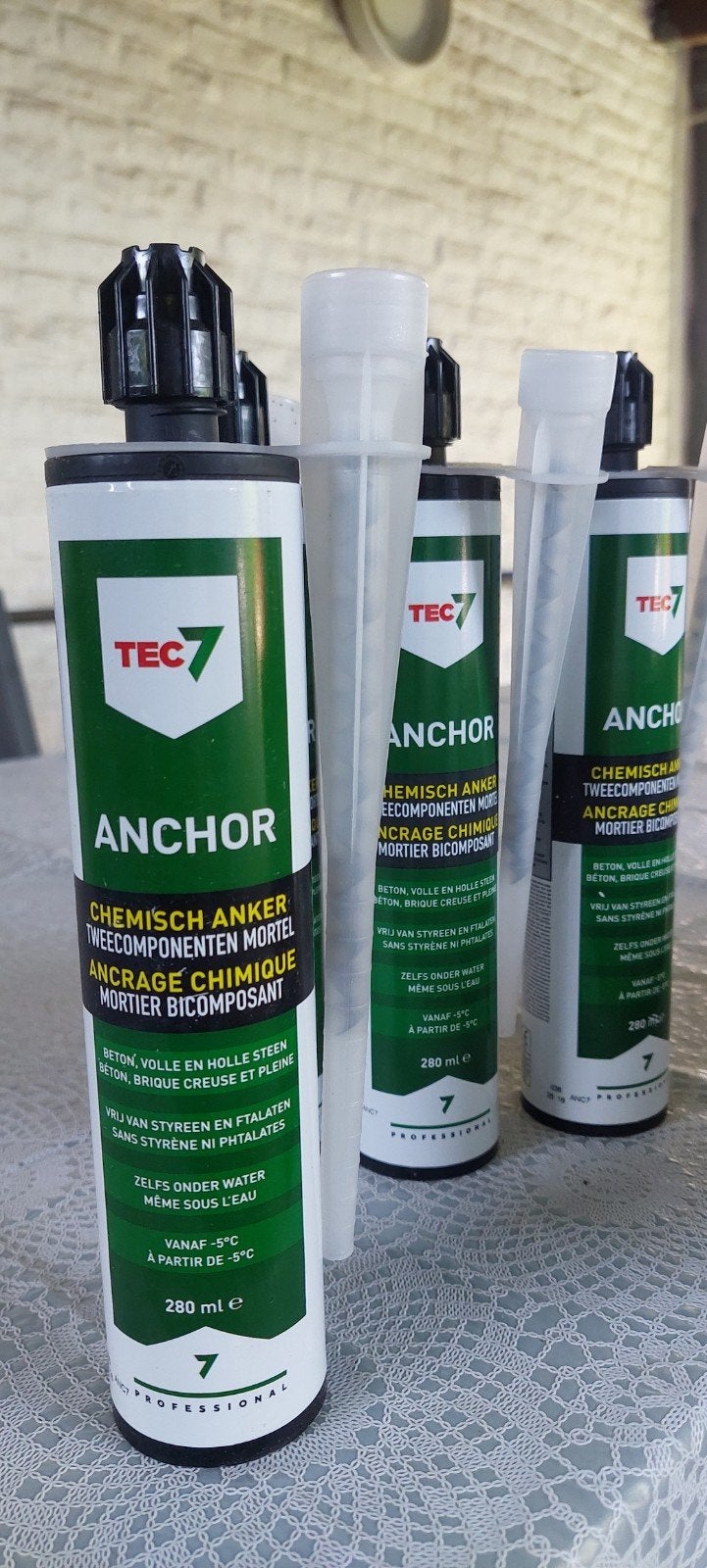 Chemisch anker Tec 7, Ophalen