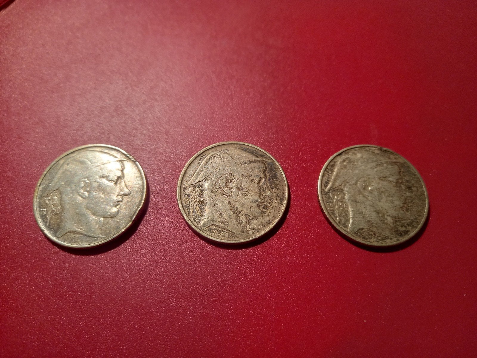 3 pièces en argent (20 Franc 1950), Timbres & Monnaies, Monnaies | Europe | Monnaies euro, Enlèvement ou Envoi
