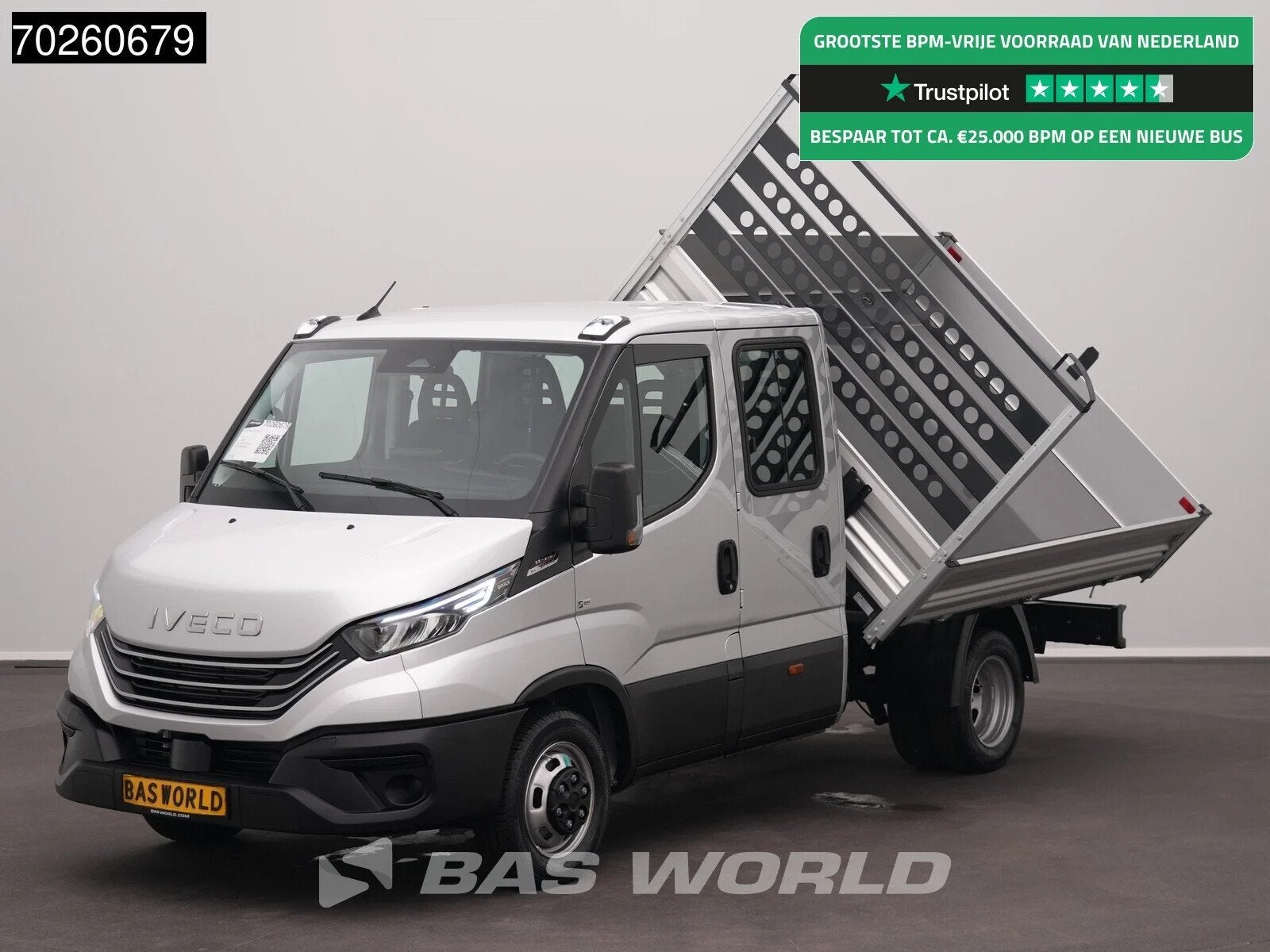 Iveco Daily 35C21 3.0L Automaat Driezijdige Kipper Dubbel Ca, Auto's, Stof, 4 cilinders, Iveco, 7 zetels