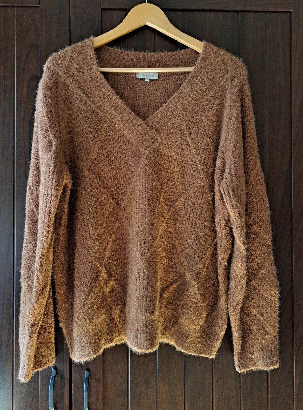 Mooie warme trui van Bel&Bo maat XL, Taille 46/48 (XL) ou plus grande, Bel & Bo, Brun, Porté