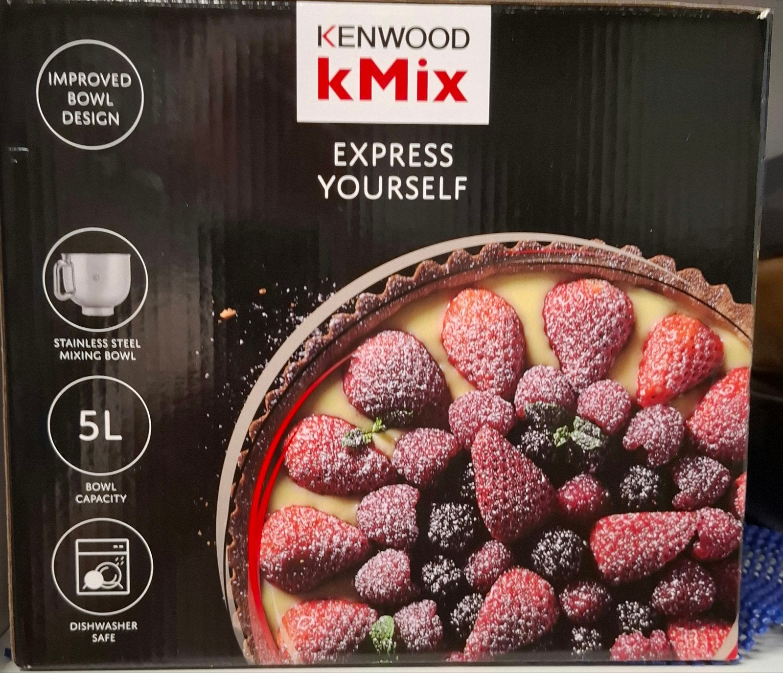 Kenwood KMix 750 mengkom5 liter nieuw ., 4 liter of meer, Ophalen, Nieuw