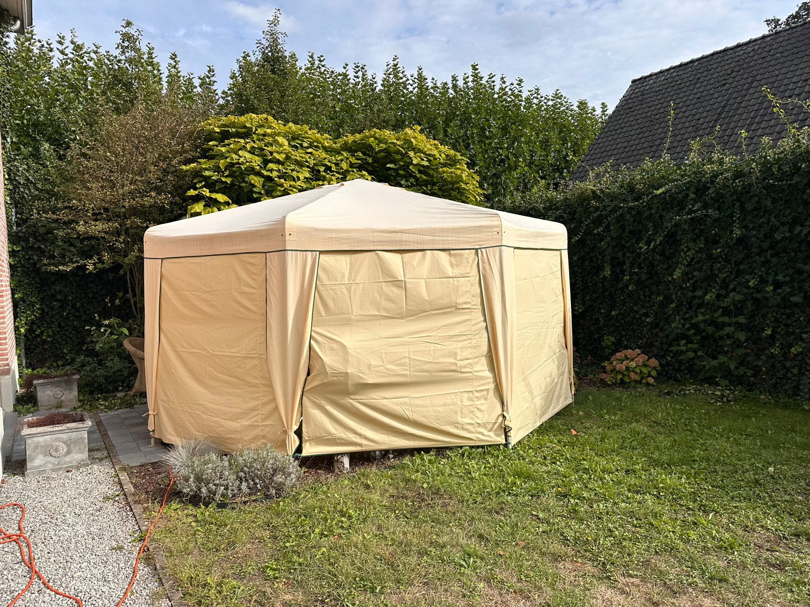 Party tent 5 m, Tuin en Terras, Ophalen, Gebruikt, Partytent, 2 meter of meer