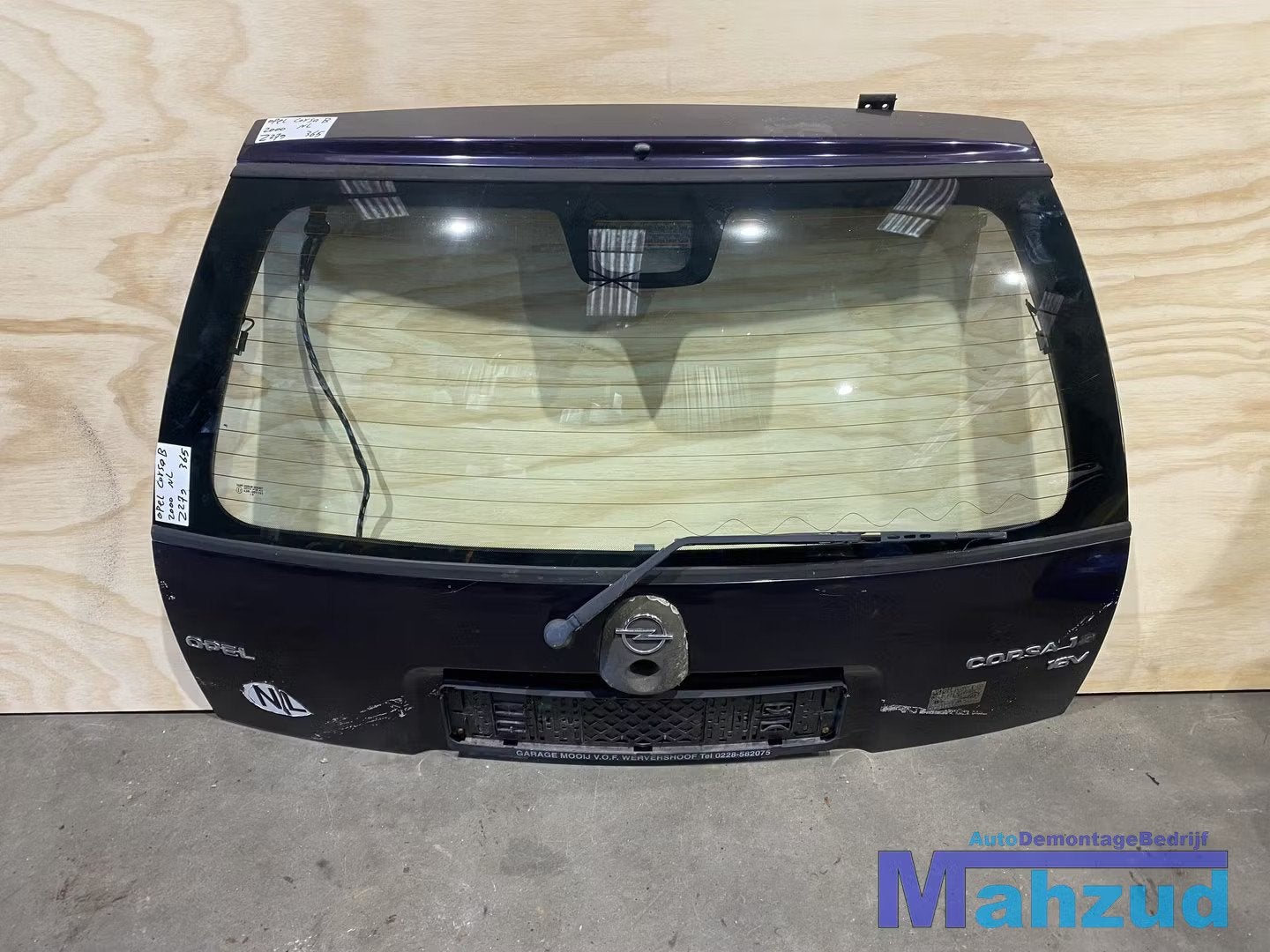 OPEL CORSA B Blauw Z279 Achterklep 1993-1999, Arrière, Opel Automobile GmbH, Porte, Opel
