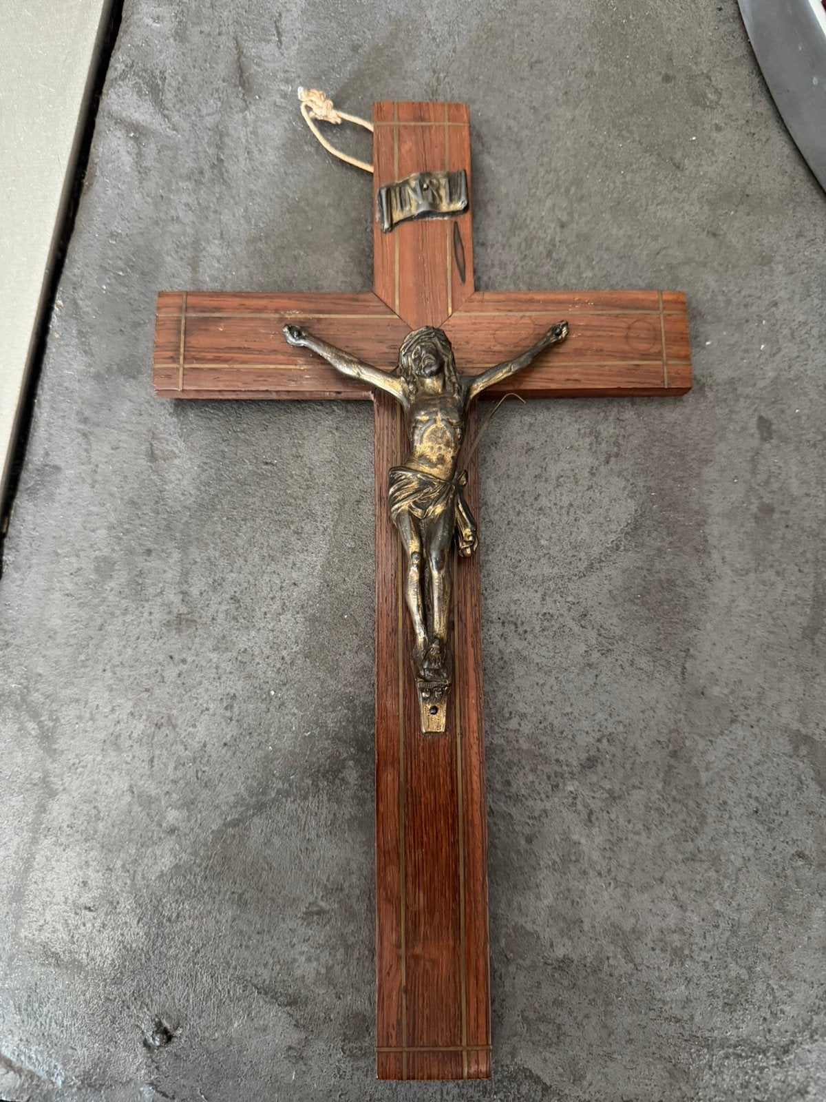 Crucifix en bois laiton ( fin XIX début XX), Envoi, Utilisé, Autres types, Christianisme | Catholique