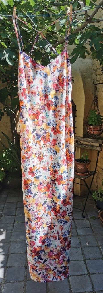 Maxi jurk met bloemmotief Maat 40 zomerjurk Esprit, Maat 38/40 (M), Meerkleurig, Ophalen of Verzenden, Zo goed als nieuw