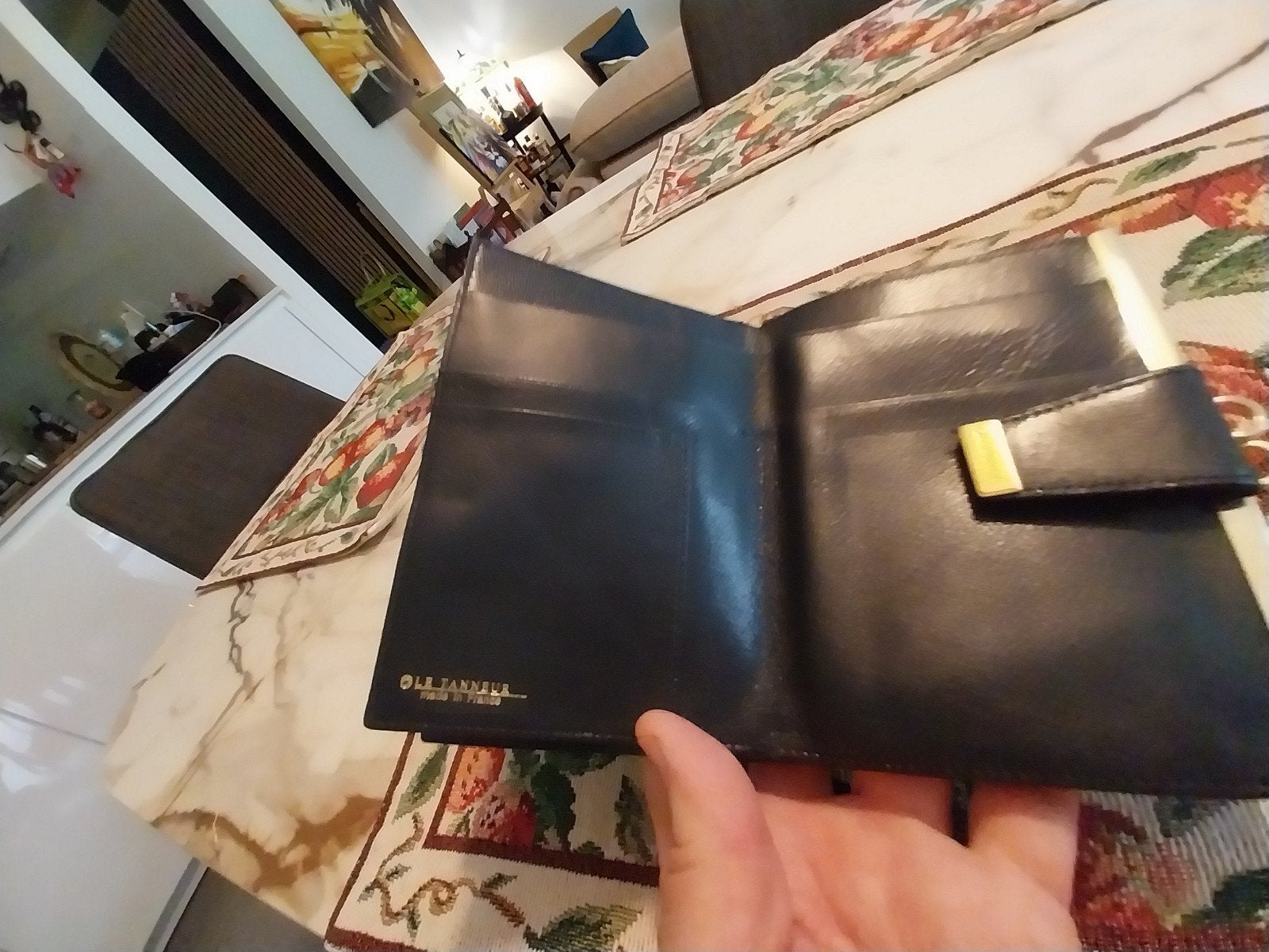 Le tanneur  originele portemonee in zwart leer, Ophalen of Verzenden, Zwart