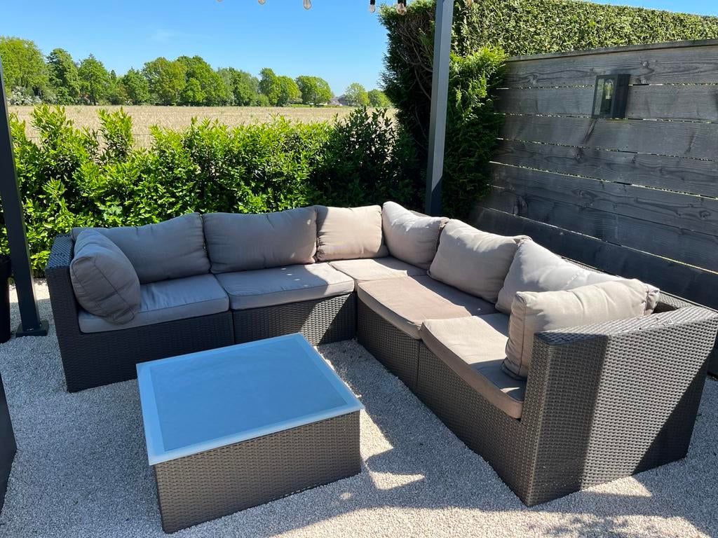 Lounge set, Tuin en Terras, Tuinsets en Loungesets, Ophalen, 5 zitplaatsen, Gebruikt, Loungeset