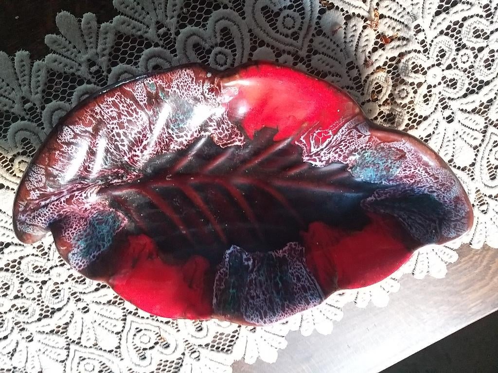 vintage schaal in warme kleuren, Ophalen