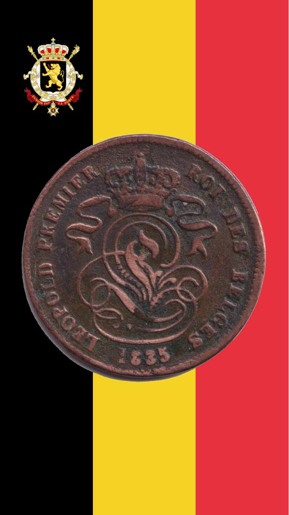 2 cent 1835 (smalle listel, T onv., z. punt) - Leopold I, Postzegels en Munten, Verzenden, Losse munt