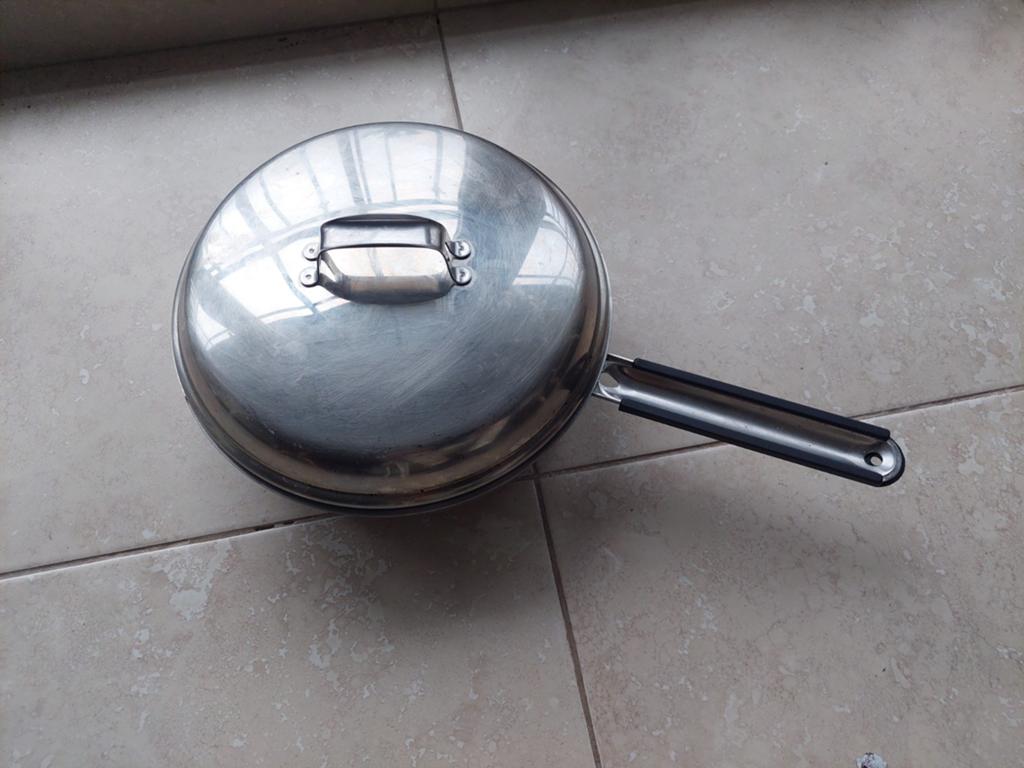 A DONNER Poele sauteuse inox 18/10 Hackman Finland 2,4/2 l, Ophalen of Verzenden, Inox