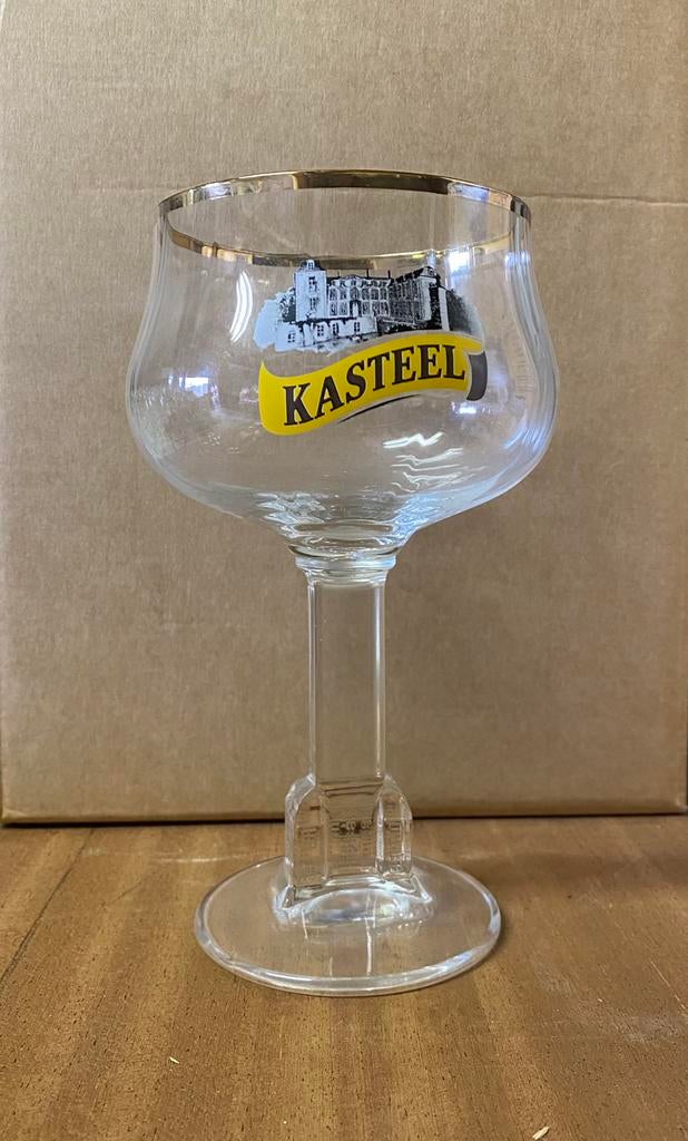 6 glazen Kasteelbier, Verzamelen, Ophalen, Zo goed als nieuw