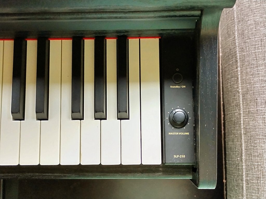 digitale piano Dynatone met pianostoel, Ophalen, Gebruikt, Zwart, Digitaal