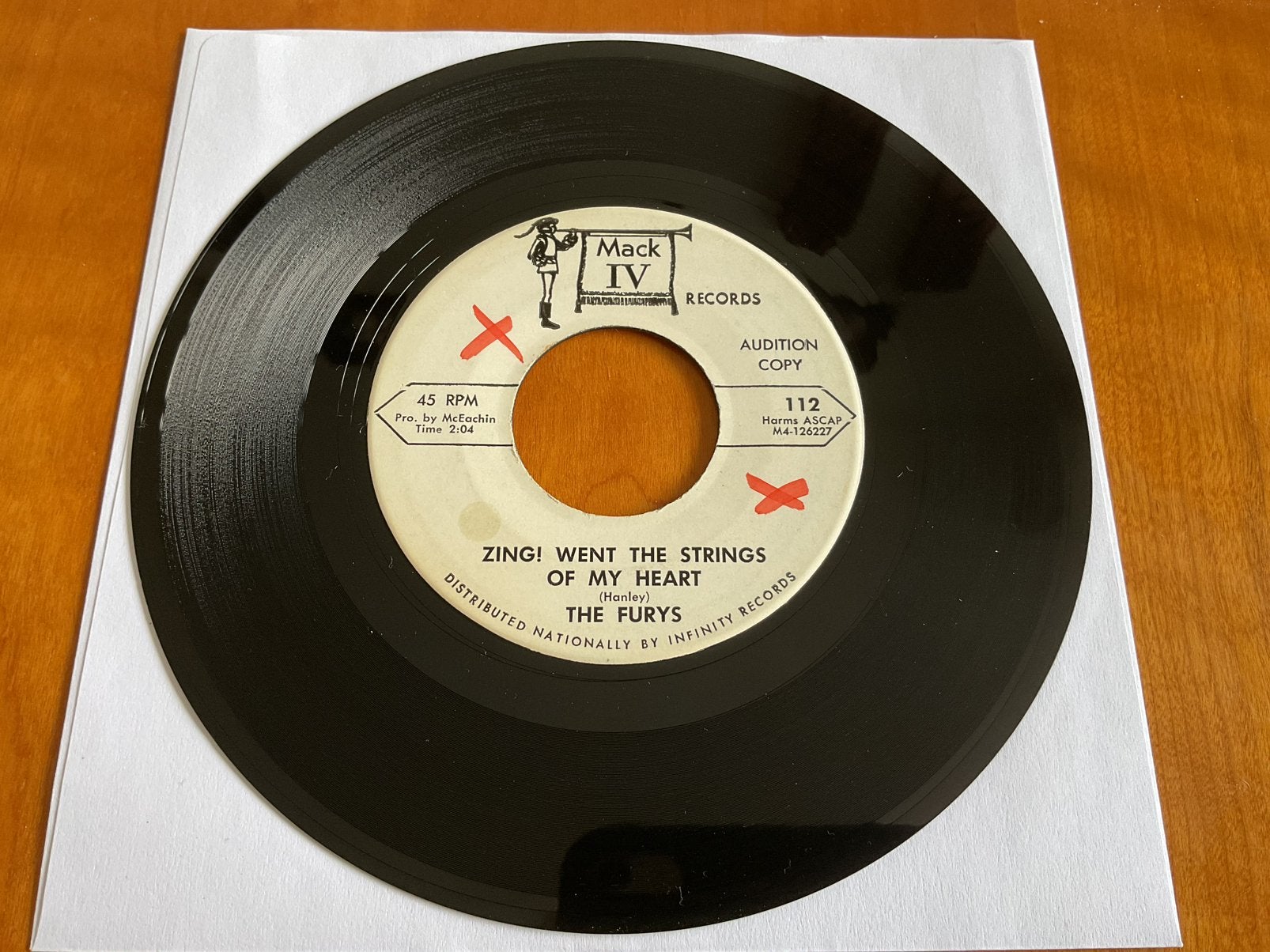The Furys - Zing! Went The Strings Of My Heart. ( promo ), Ophalen of Verzenden, Zo goed als nieuw