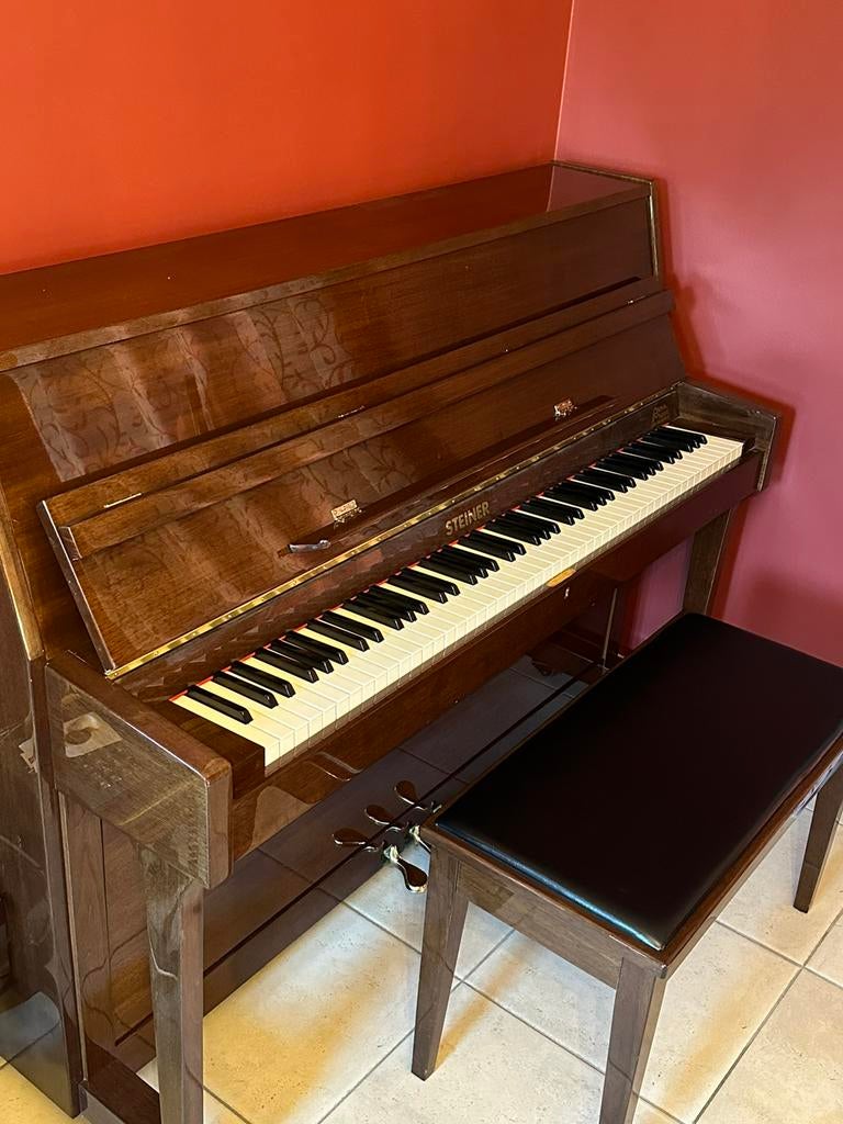 Piano droit STEINER état neuf, Enlèvement, Comme neuf, Piano