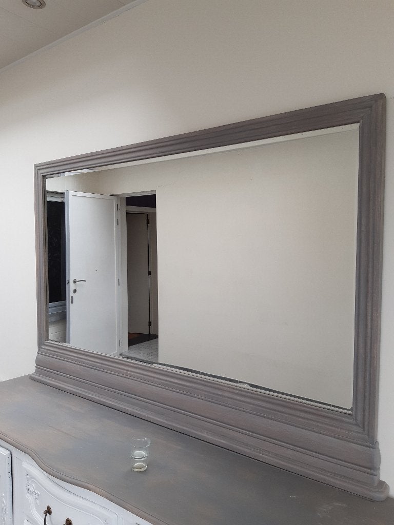 Hele mooie grote (167cm) stevige spiegel met geslepen glas, Huis en Inrichting, Ophalen, Gebruikt