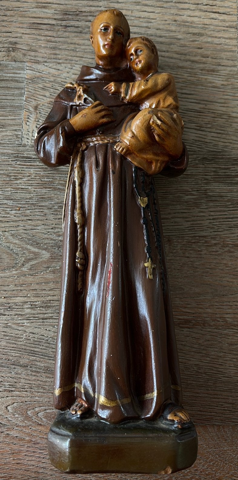 Antiek/Vintage Heiligenbeeld Sint Antonius Padua +kind Jezus, Ophalen