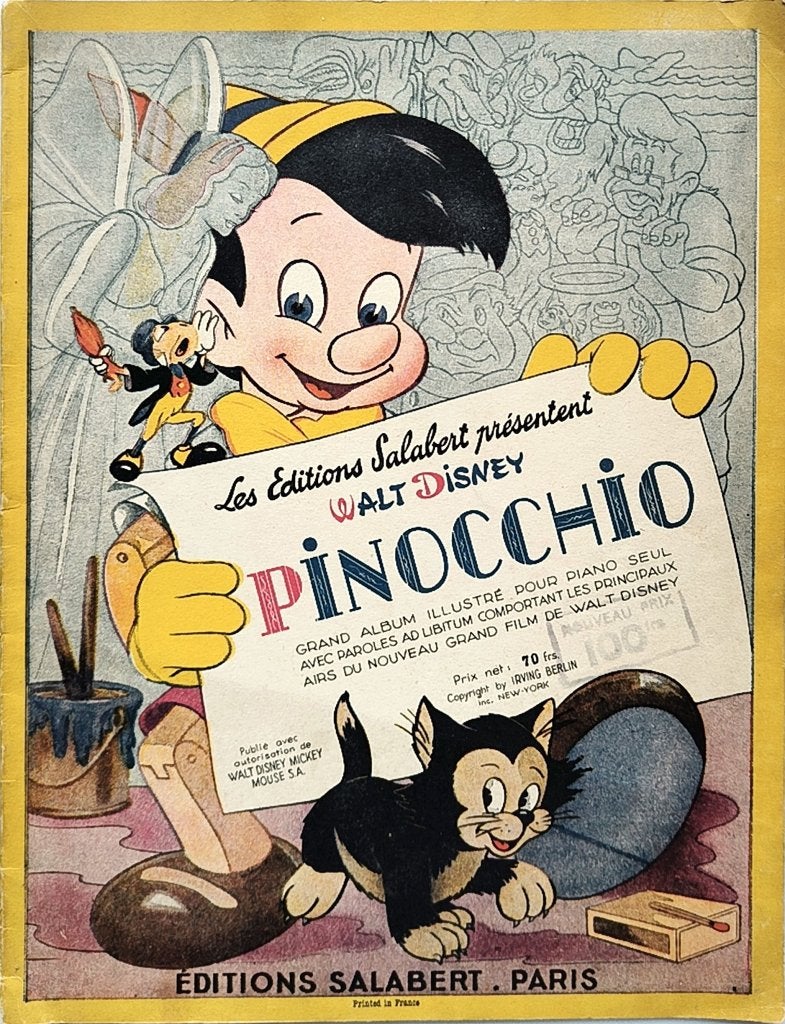 Vintage Walt Disney Pinocchio Éditions Salabert Paris first