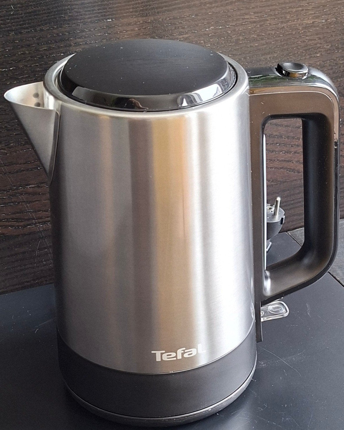 Tefal waterkoker 1,7L inox - zo goed als nieuw, Electroménager, Bouilloires, Enlèvement, Inox