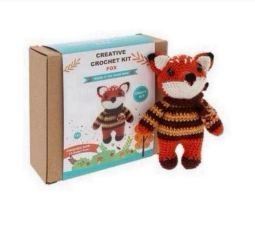 Creatieve knutselkit 12+ haken breien kind Vos Dier cadeau, Hobby en Vrije tijd, Breien en Haken, Ophalen of Verzenden, Nieuw
