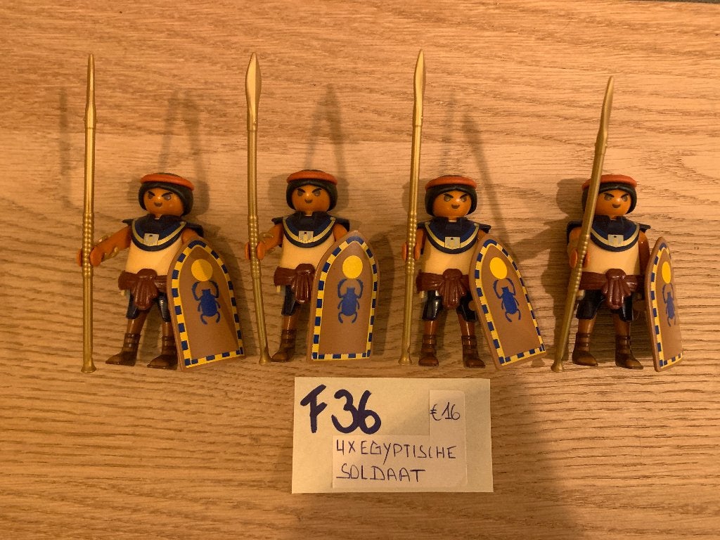 PLAYMOBIL F36: LOT 4 EGYPTISCHE SOLDATEN, Losse onderdelen, Nieuw, Figuren, Historisch
