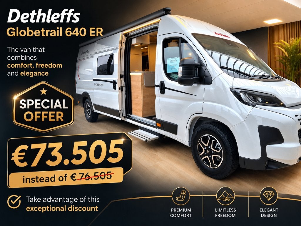 ***Promo*** Dethleffs Globetrail 640 ER, Caravanes & Camping, Camping-cars, Entreprise, jusqu'à 3, Modèle Bus ou Fourgon aménagé