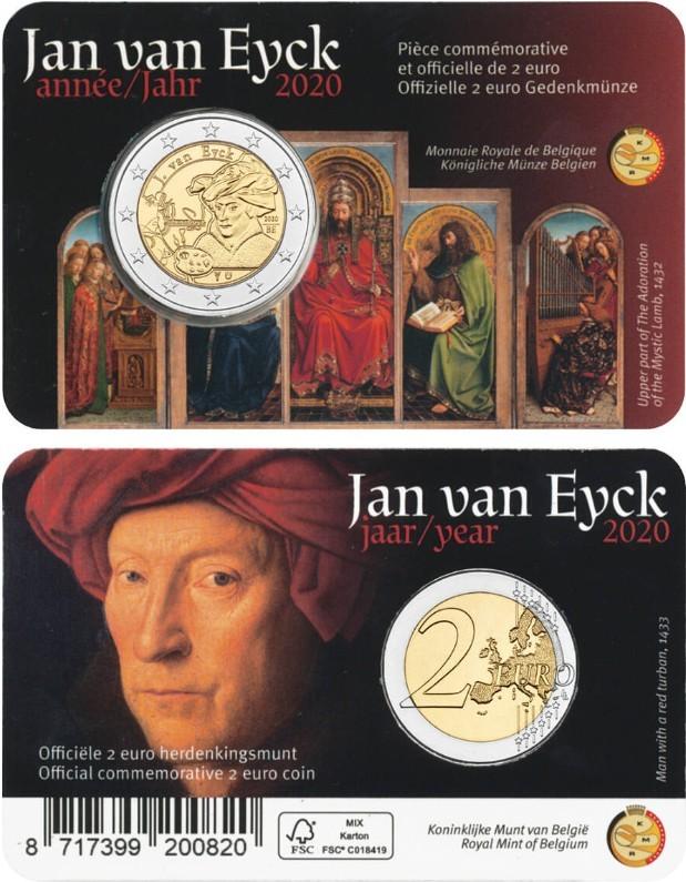 CC 2 euro België 2020 Van Eyck Frans, Ophalen of Verzenden, België, 2 euro