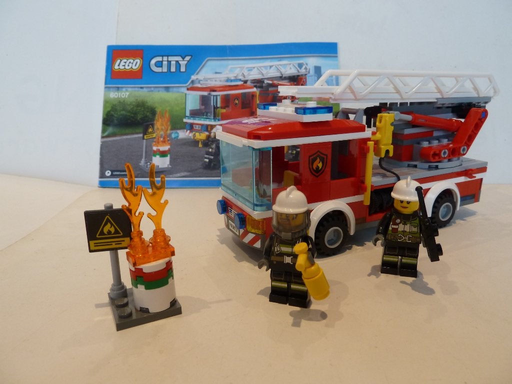 Camion à échelle de pompiers Lego City Fire 60107, City, Enlèvement ou Envoi, Lego, Ensemble complet