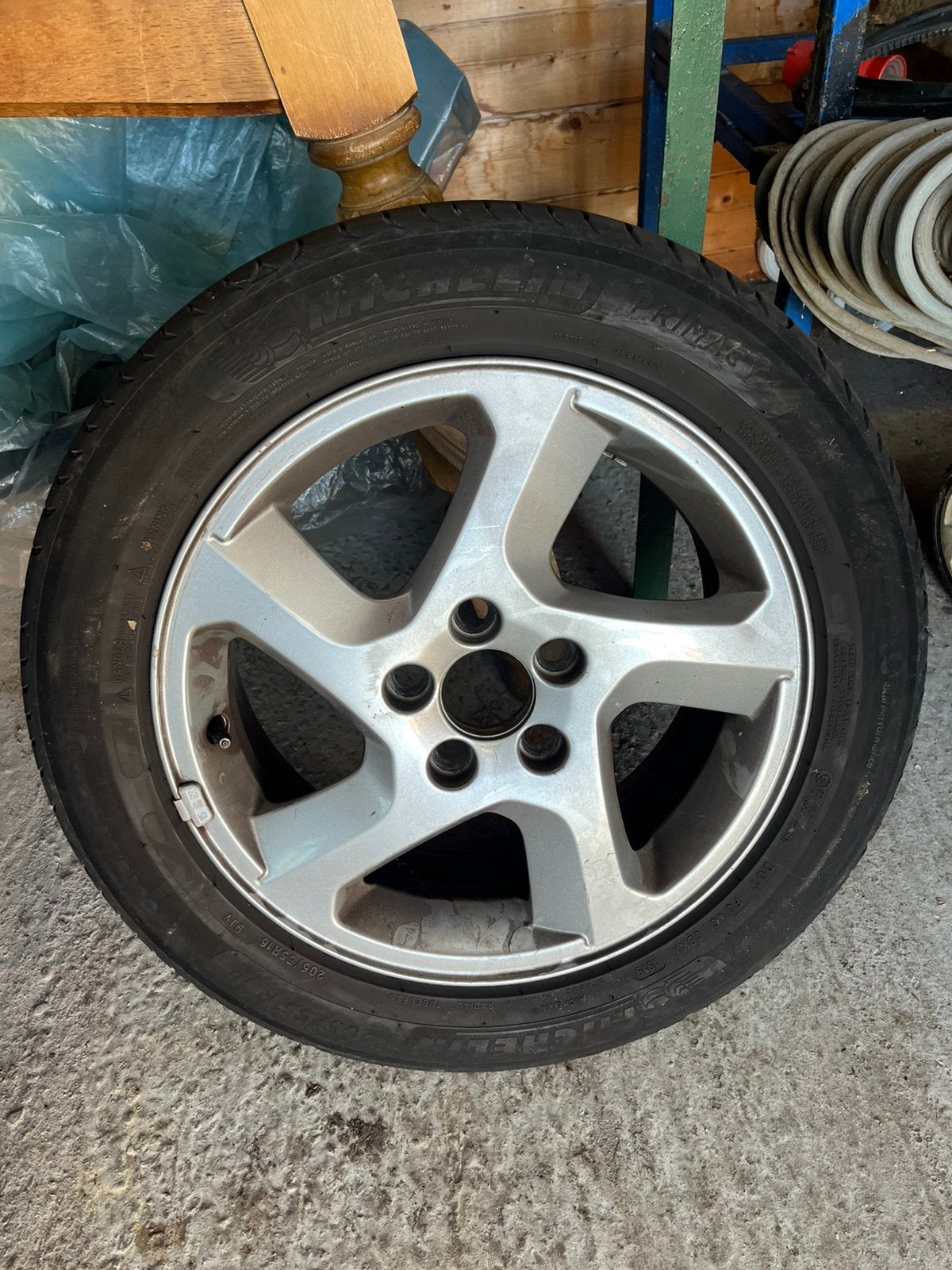 Zomerbanden plus velg 205 55 16 Michelin, Auto-onderdelen, Banden en Velgen, Ophalen, Zomerbanden, Band(en)