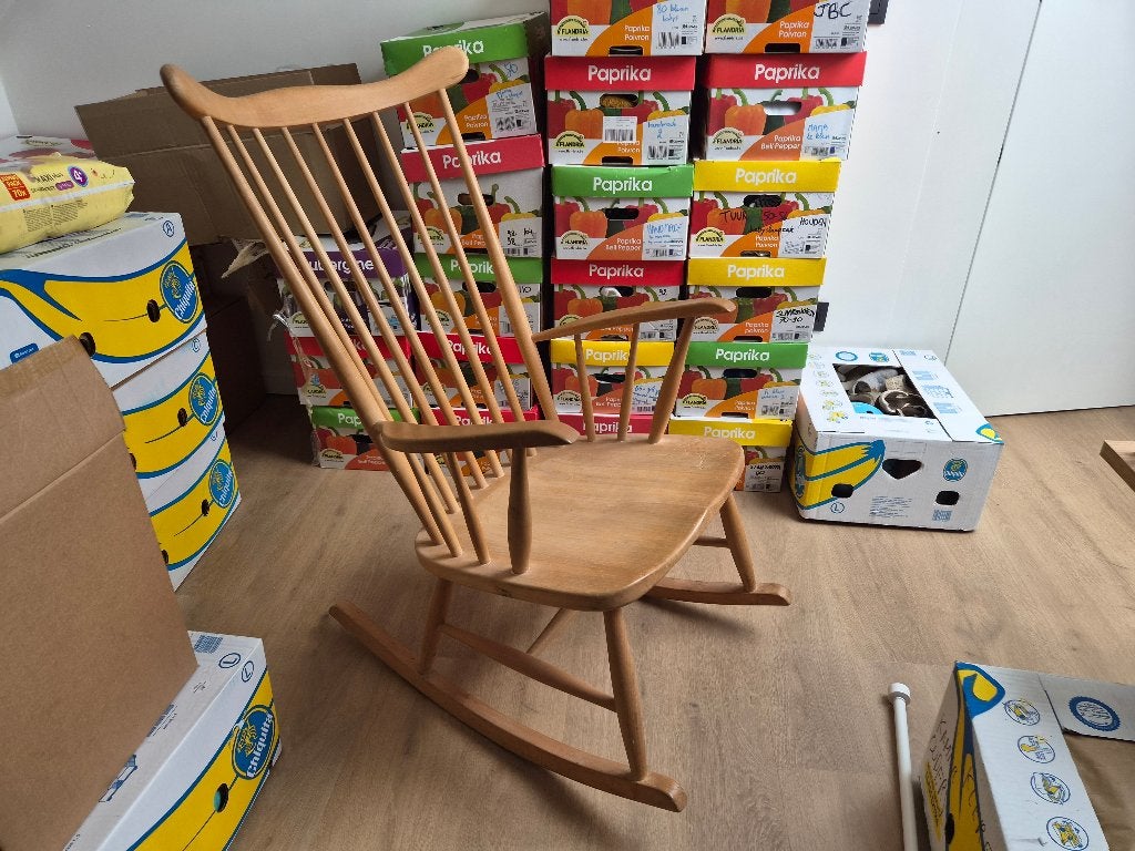 Schommelstoel, Comme neuf, Brun, Enlèvement, Bois