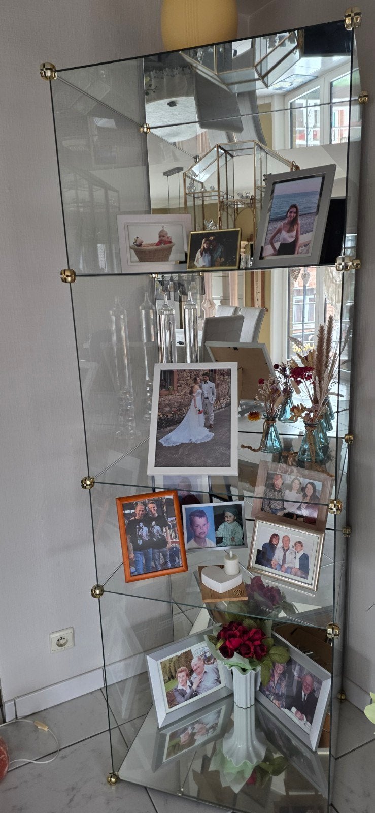 Glazen vitrine kast, Maison & Meubles, Accessoires pour la Maison | Paravents d'intérieur, Enlèvement, Comme neuf