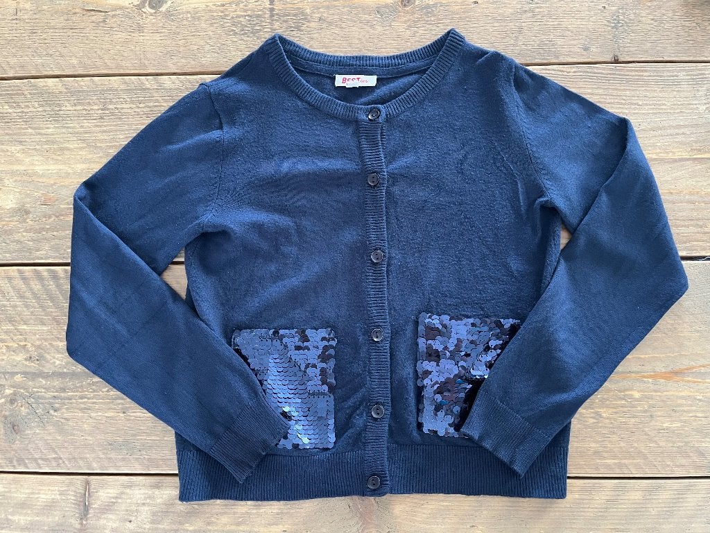 JBC marine blauwe cardigan maat 128, Ophalen of Verzenden, JBC, Meisje, Trui of Vest