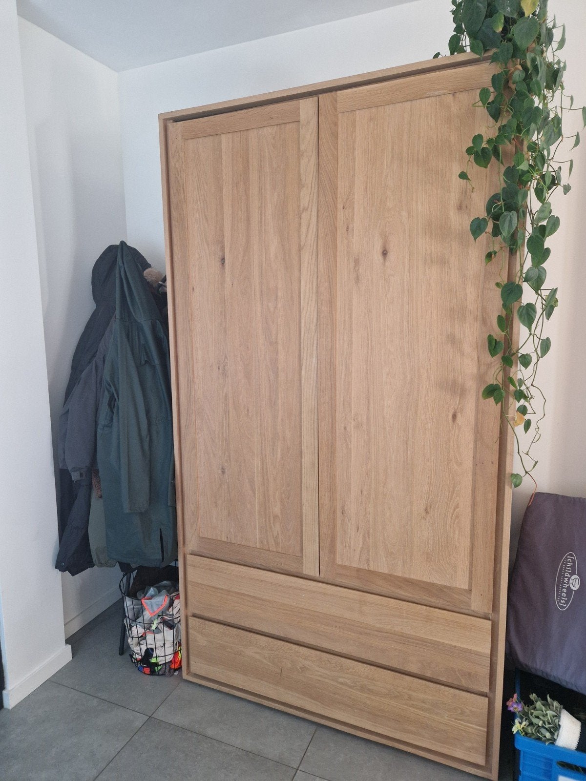 Houten kast, Huis en Inrichting, Kasten | Kleerkasten, Ophalen, 100 tot 150 cm, 200 cm of meer, Zo goed als nieuw